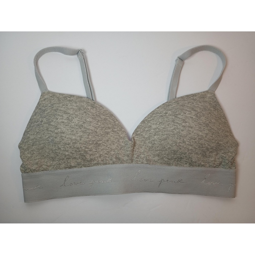 Victoria's Secret PINK Wear Everywhere Push-Up Bra Gray 32A Capsule Wardrobe